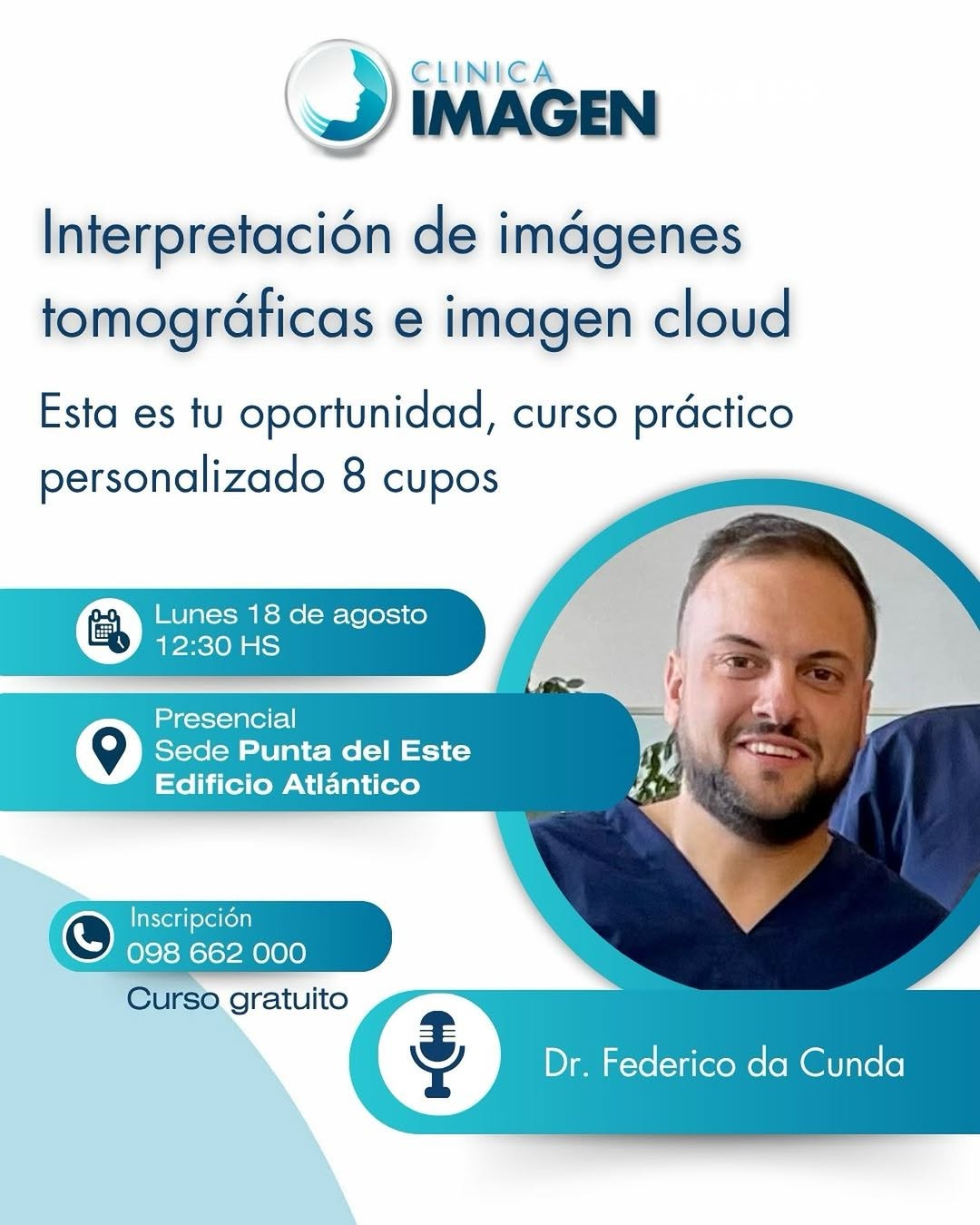 Nueva fecha del curso gratuito de método para interpretar tomografías e imagen cloud, se llevará